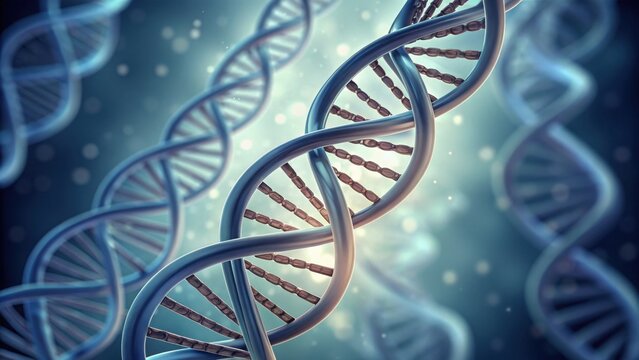 Detailed DNA Sequence Animation with Biotech Elements and Effects