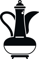 Traditional dallah arabic coffee pot, a symbol of hospitality and culture