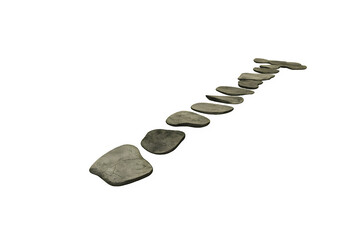 Follow the stepping stones to success, a path forward with clear direction, perfect for growth mindset and overcoming challenges, leading the way forward