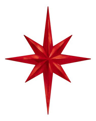 Red Christmas Star &mdash; Festive Holiday PNG Clipart