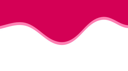Pink wavy liquid border, smooth flowing abstract curve shape, modern decorative header element for banners and backgrounds