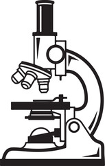 Fototapeta premium Detailed vector illustration of a classic laboratory microscope