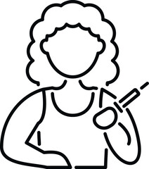 Woman receiving an injection, symbolizing vaccination, health, and disease prevention