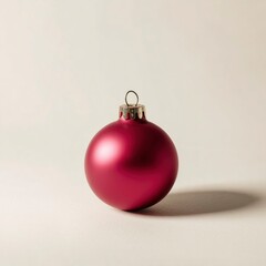 Matte Red Christmas Ornament Isolated