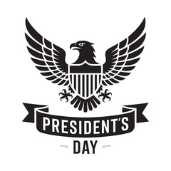 Obraz premium President s day eagle emblem with banner