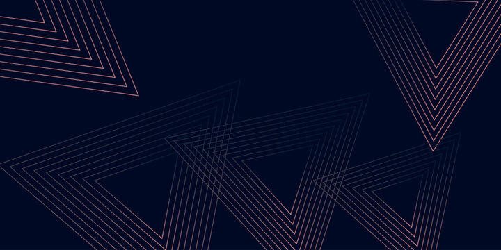 Dark background with glowing abstract triangle geometric lines decoration. Modern and futuristic background concept for covers, banners, brochures, certificates and websites. VOL. 3