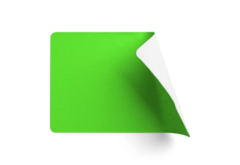 Top-Right Peel Green Sticker