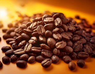 rich coffee beans against bright background for beverage enthusiasts and culinary aficionados