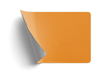 Bottom-Left Curl Orange Sticker