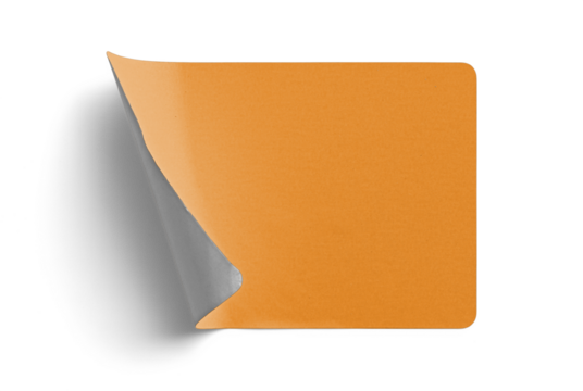 Bottom-Left Curl Orange Sticker