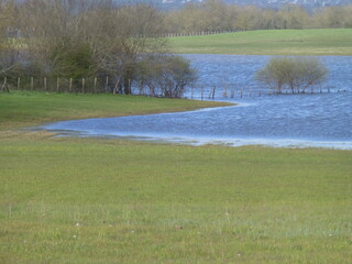 Flood zone in the French countryside - Zone inondable dans la campagne fran&ccedil;aise