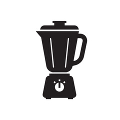 Blender Modern Minimalist Solid Black Vector Icon for Kitchen Appliance Illustration