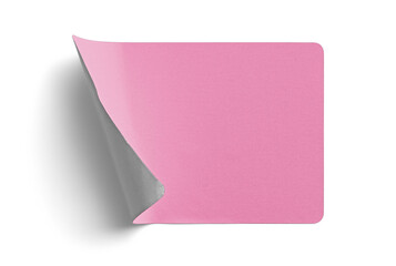 Bottom-Left Curl Pink Sticker