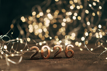 2026 text background. New year and business concept strategy.