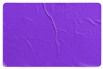 Lightly Worn Purple Sticker with Minor Curl