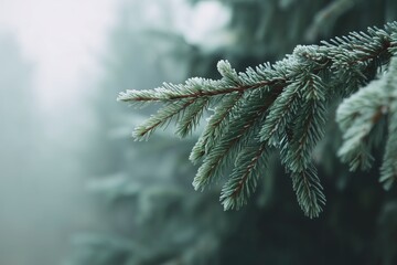 Minimal Forest Green Scandinavian Christmas Background