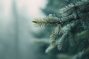 Minimal Forest Green Scandinavian Christmas Background