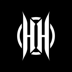 HH Monogram Logo on Black Background