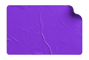 Purple Sticker Top-Right Curl with Creases
