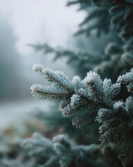 Minimal Forest Green Scandinavian Christmas Background