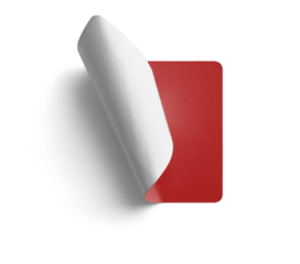 Front-Facing Curl Red Sticker