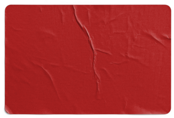 Lightly Worn Red Sticker with Minor Curl