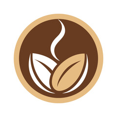 modern coffee bean logo design
