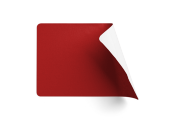 Top-Right Peel Red Sticker