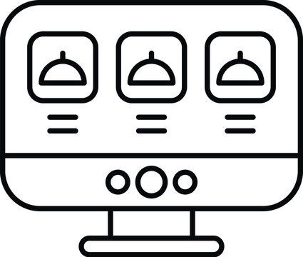 Online food delivery options appearing on a website menu interface