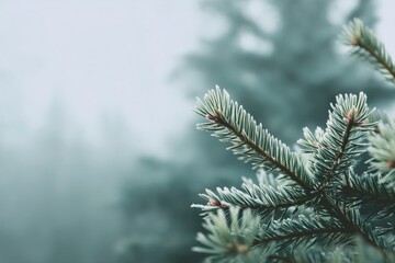 Minimal Forest Green Scandinavian Christmas Background