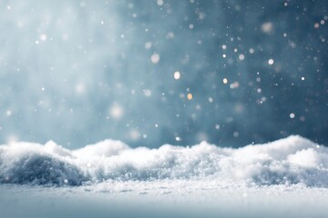 Minimal White Snowfall Background