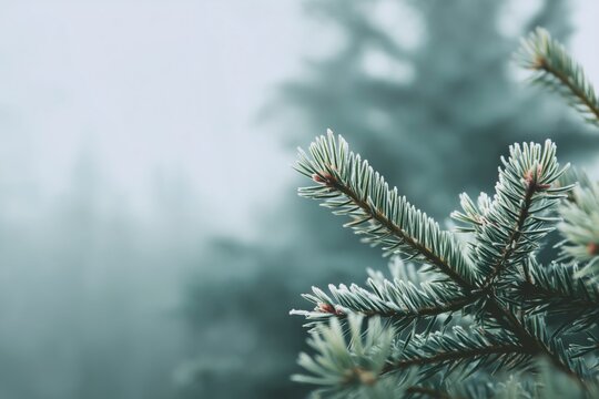 Minimal Forest Green Scandinavian Christmas Background