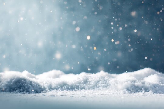 Minimal White Snowfall Background