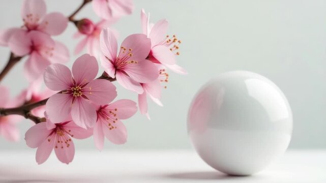 Video A single white egg sits on a clean white table, perfect for food  or as a symbol