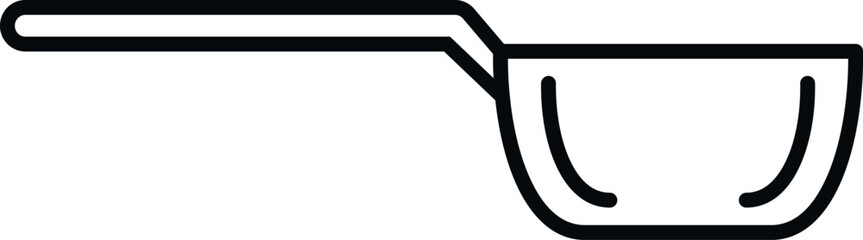 Saucepan with a long handle representing kitchen cookware item for cooking