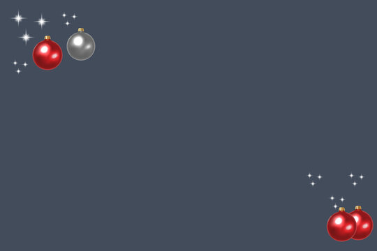 christmas background with balls, Christmas Background with Red Baubles and Copy Space - Powered by Adobe