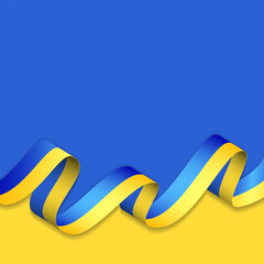 Ukrainian National Symbol Border. Ukraine Flag Background Template.