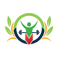 modern minimalist gym logo design