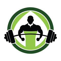 modern minimalist gym logo design