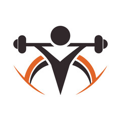 modern minimalist gym logo design