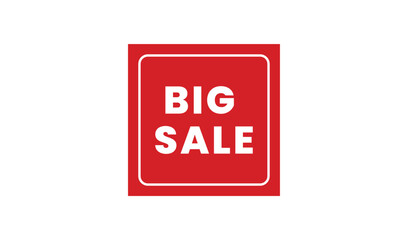 Bold red sign announcing big sale event
