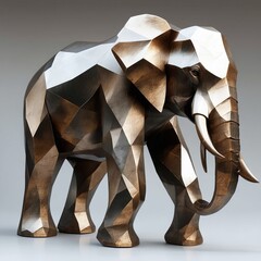 Golden elephant sculpture symbolizing wisdom, strength, and cultural prosperity