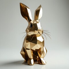 Golden rabbit symbolizing wealth and Eastern culture