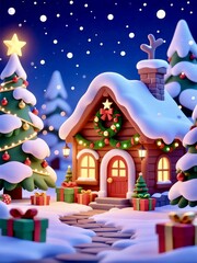 christmas tree with gifts