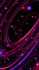 Obraz premium colorful glowing neon lines exploding and swirling around each other to create a dynamic vibrant abstract background