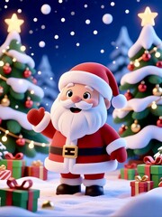 santa claus with gifts