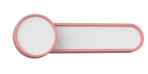 Profile tab. Social media profile. 3D illustration.