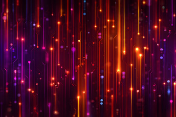 abstract digital circuitry background with glowing lights forming an energetic futuristic pattern for mobile wallpaper
