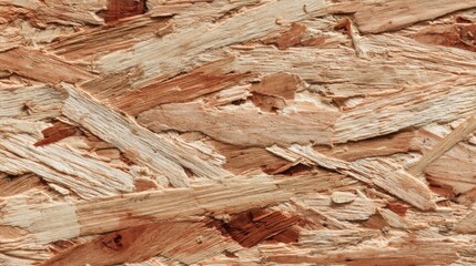 Plywood sheet texture with wood chip pattern.