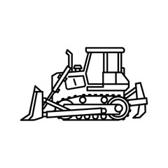 Bulldozer Outline Icon